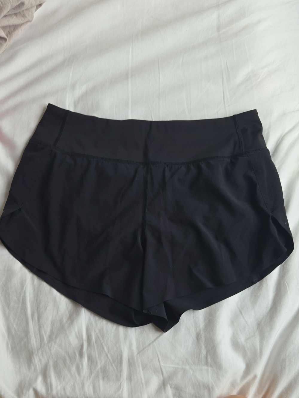 Athleta Black Athletic Running Shorts with Wide Waistband